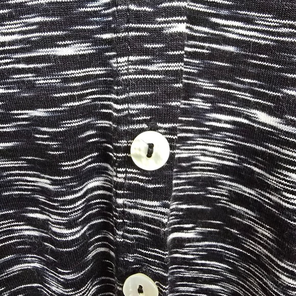 Alembika Womens Asymmetrical Hem Top Black White Size 3 Lagenlook Artsy - Picture 3 of 10